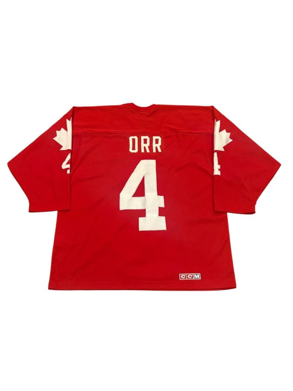 CCM Team Canada Bobby Orr #4 1976 Canada Cup Hockey Jersey Red Men's Large